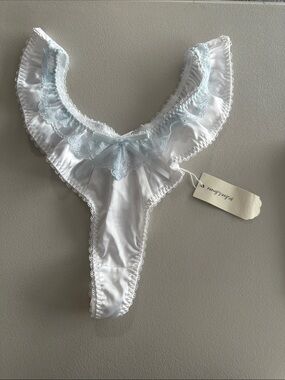 Victoria’s Secret / for love & lemons sweetheart satin thong